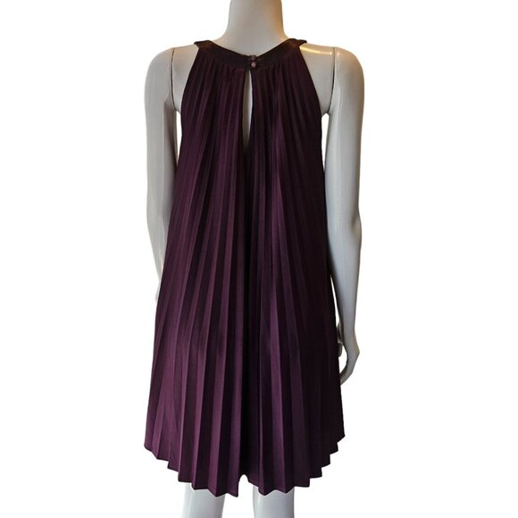 Purple Bedo Accordion Style Halter Dress -Size S - Picture 2 of 11